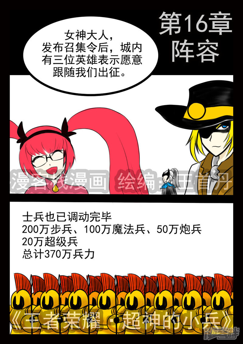 《王者荣耀·超神的小兵》第16话 阵容 第1页