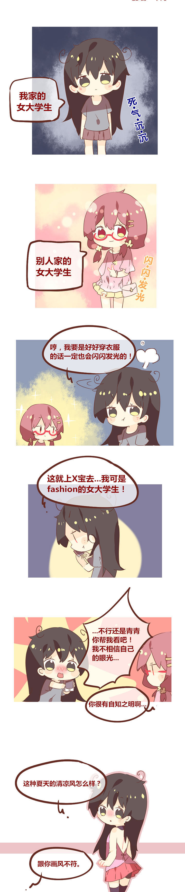 《你听说过女子大学生吗？》第101章I‘m fashion女大学生 第1页