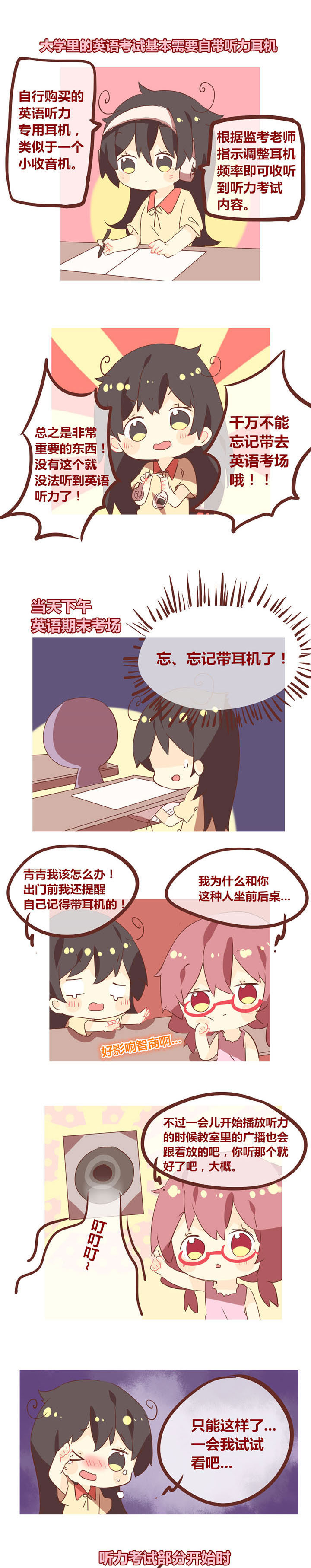 《你听说过女子大学生吗？》第100章没有听力的英语考试 第1页