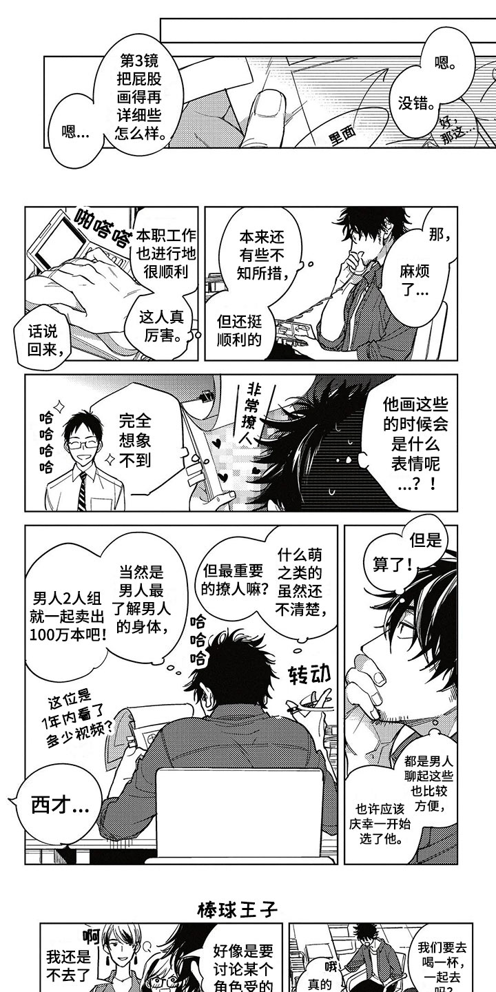 《呀这是漫画陷阱》第2章漫画模特 第1页