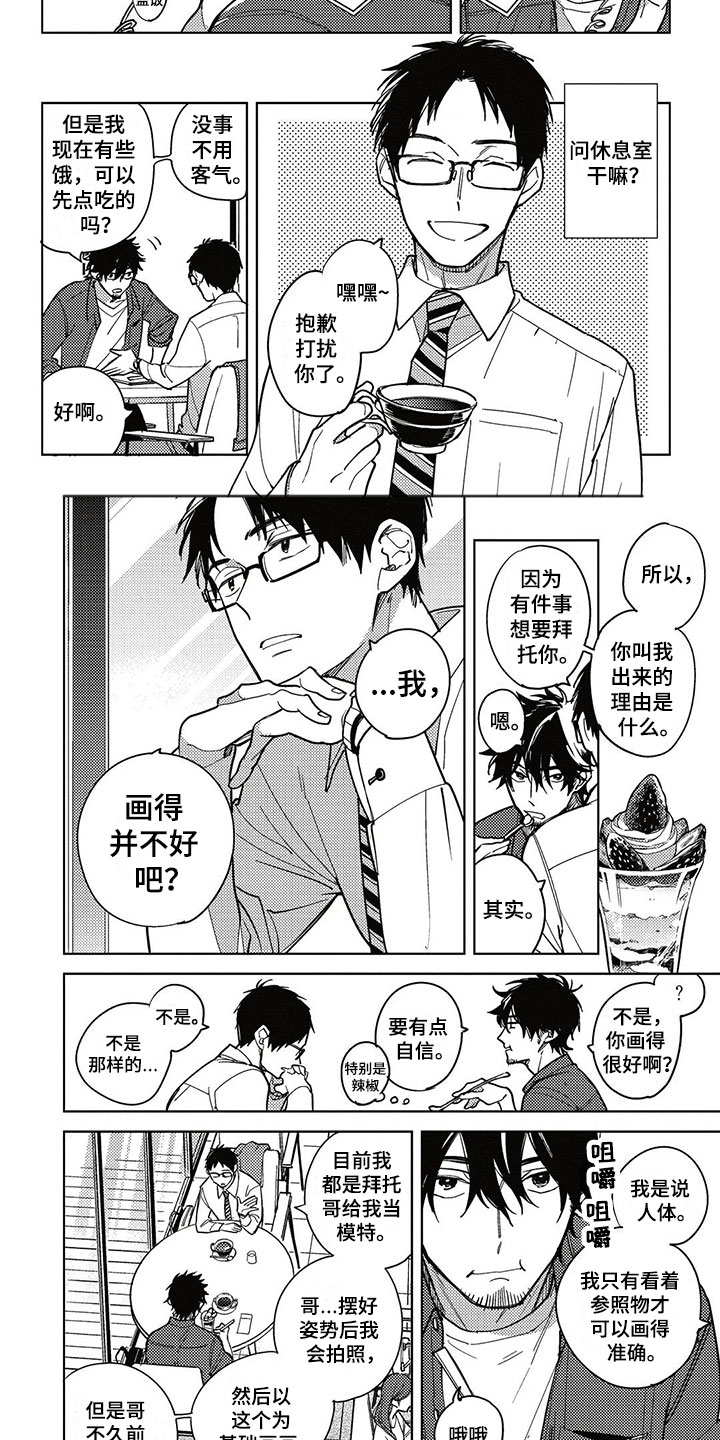 《呀这是漫画陷阱》第2章漫画模特 第3页