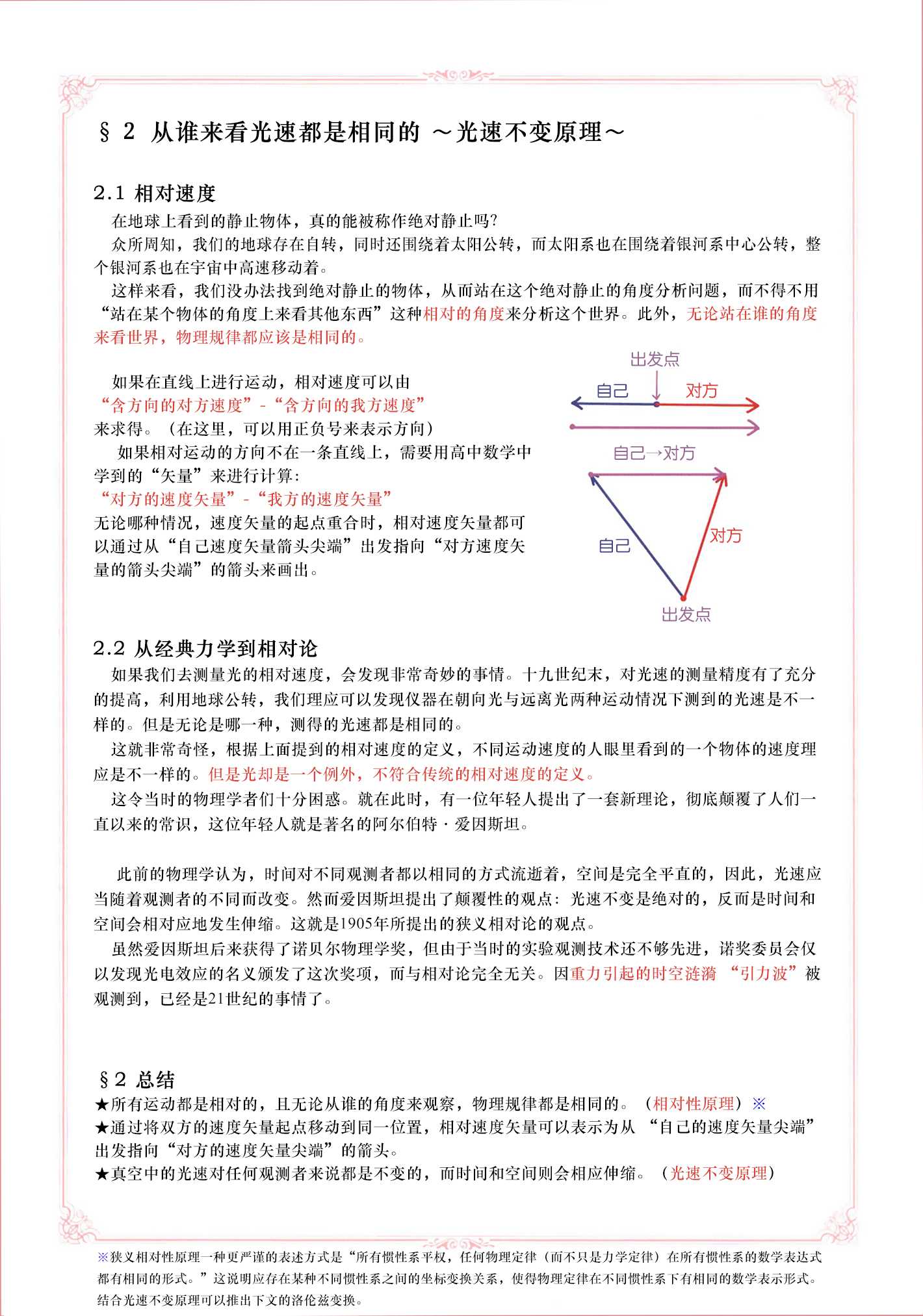 《心爱学姐的优雅的相对论个别指导小课堂》用中学数学就能理解的狭义相对论 第7页