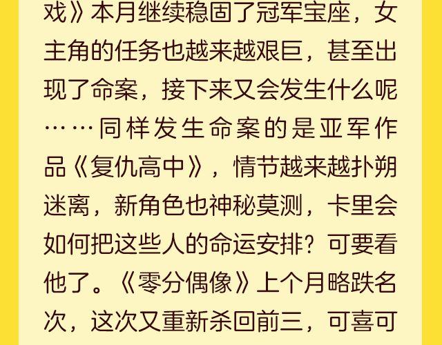 《全民打榜》11月榜单 整容游戏vs复仇高中，谁夺冠军？ 第31页