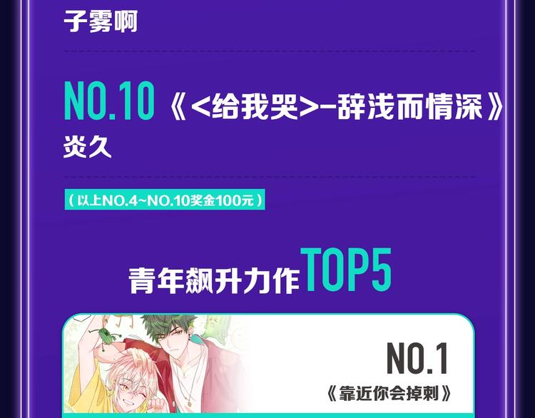 《全民打榜》《靠近你会掉刺》青年榜NO.1 第21页