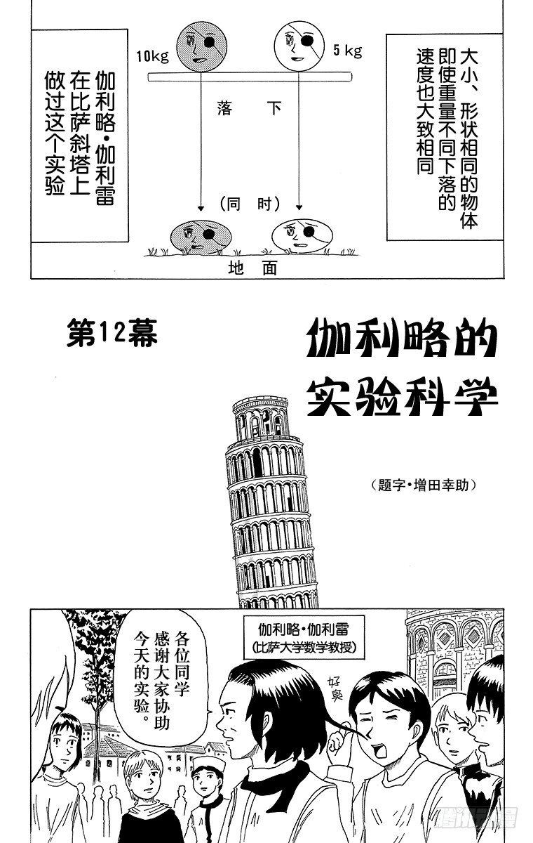 《搞笑漫画日和》第12幕 伽利略的实验科学 第1页