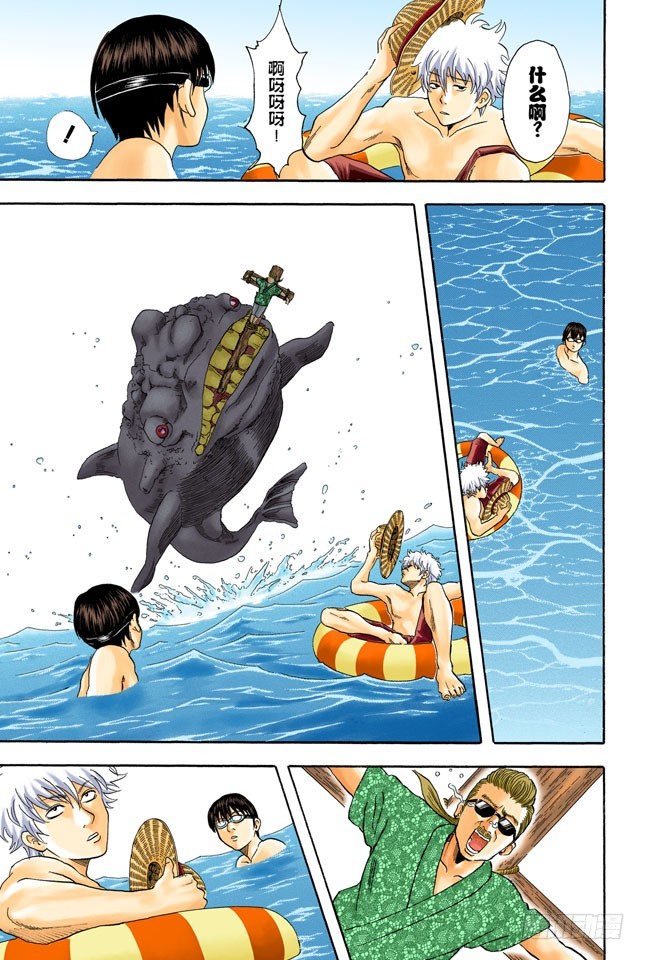 《银魂（全彩版）》海水怎么会咸咸的？不是因为你们城里人边游泳边小便吗！ 第14页