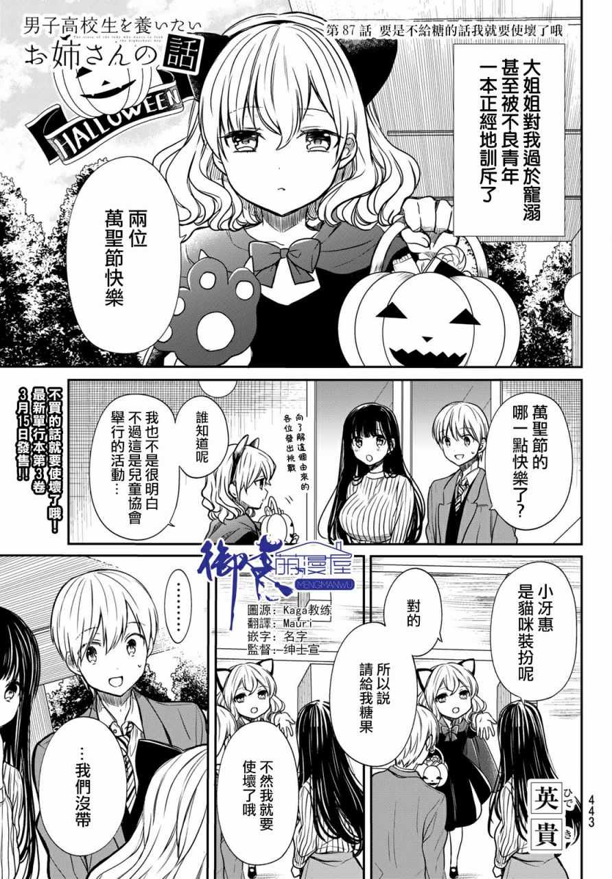 《想包养男子高中生的大姐姐的故事》第87话 要是不给糖的话我就要使坏了哦 第1页