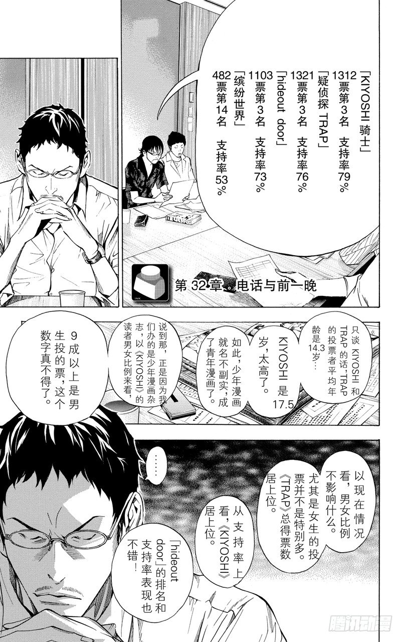 《爆漫王。》第32话 电话与前夜 第1页