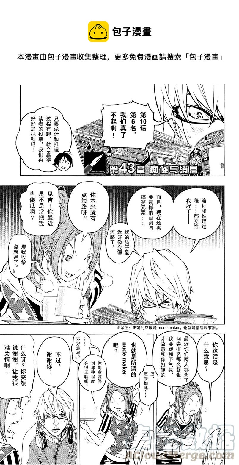 《爆漫王。》第43话 痴傻与消息 第1页
