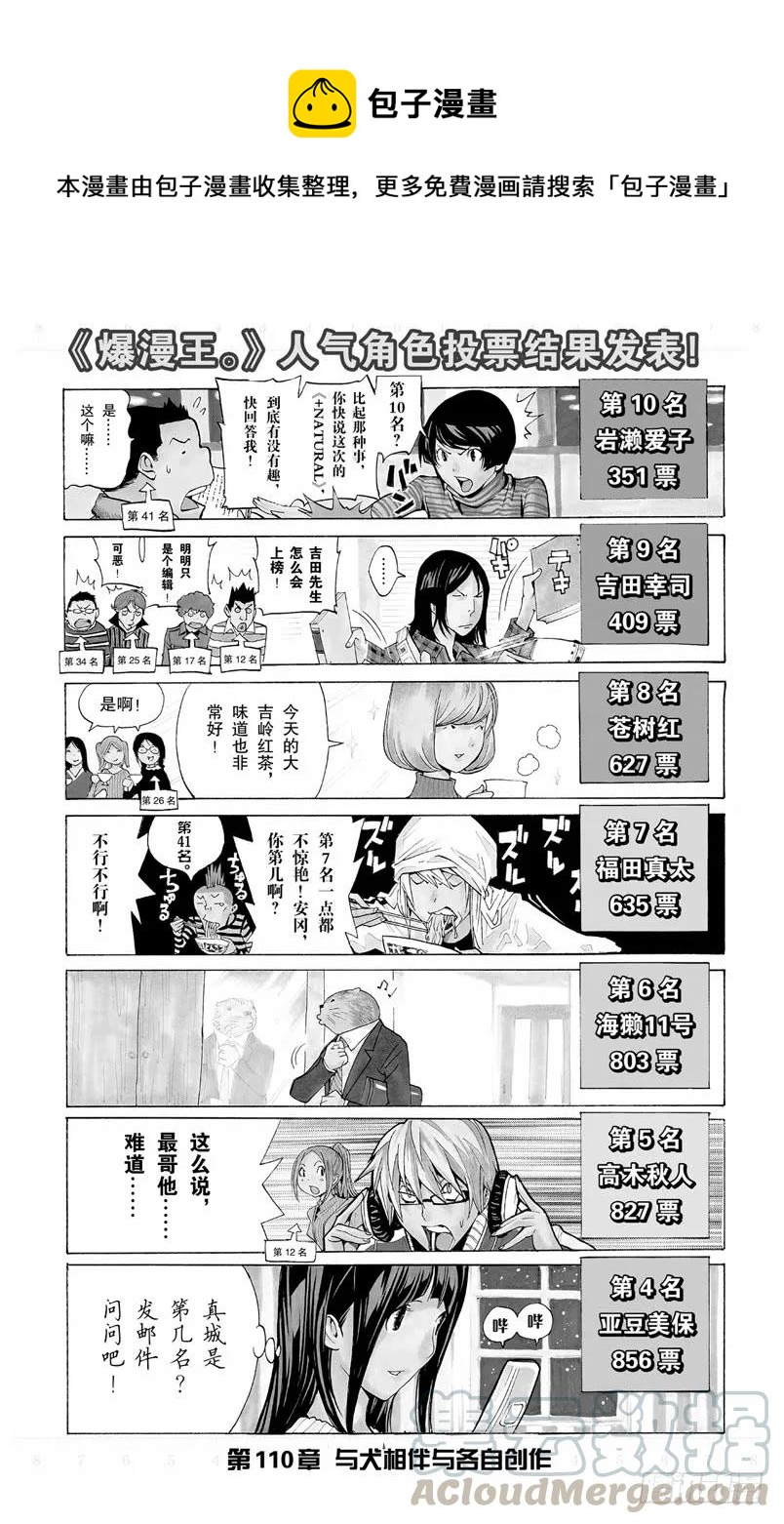 《爆漫王。》第110话 与犭相伴与各自创作 第1页