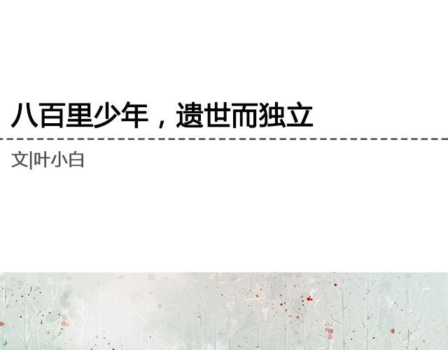 《轻文字》八百里少年，遗世而独立@叶小白的城 第1页