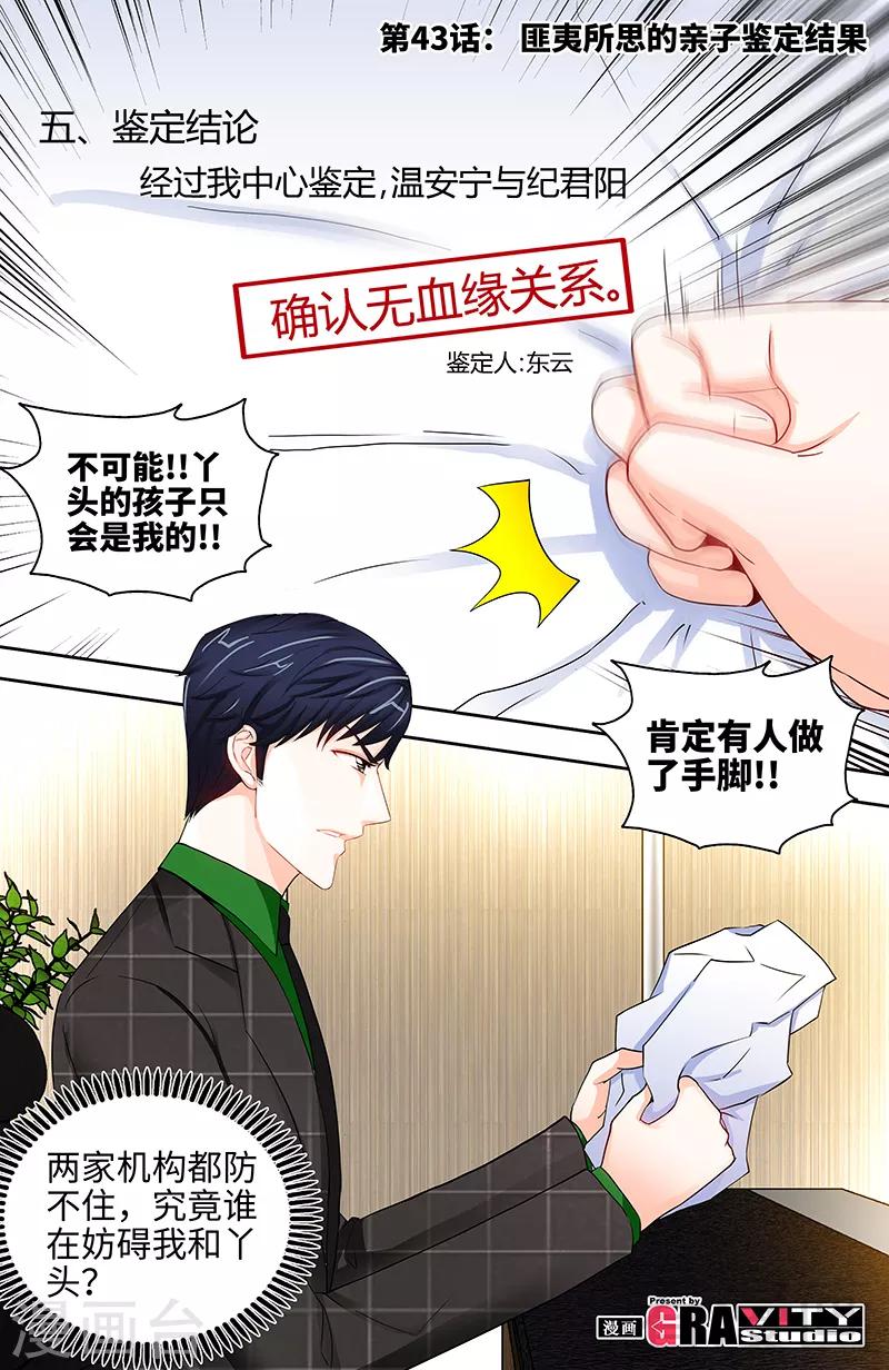 《甜心宝贝休想逃》第43话 匪夷所思的亲子鉴定结果 第1页