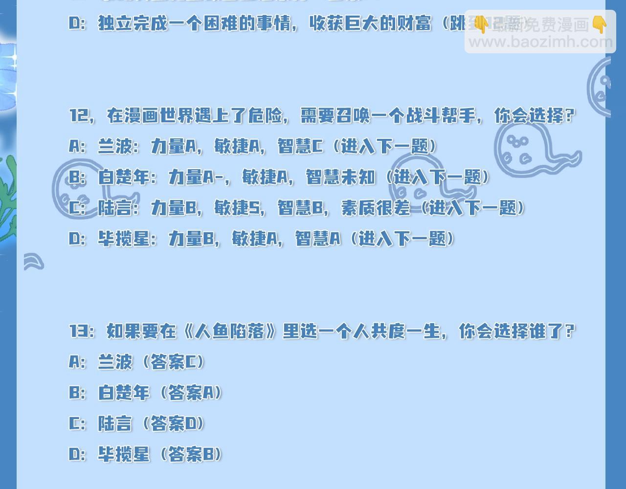 《人鱼陷落（彩蛋日更中）》第4期 测测你是人鱼陷落里的谁！（日更中） 第11页