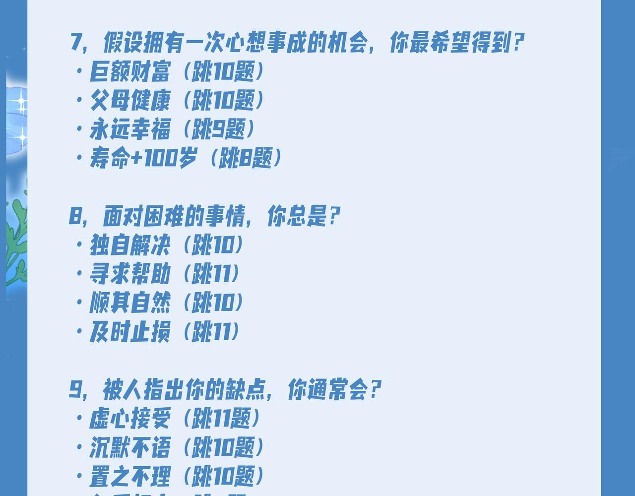 《人鱼陷落（彩蛋日更中）》第17期 测试你会分化成谁Alpha版（日更中） 第8页