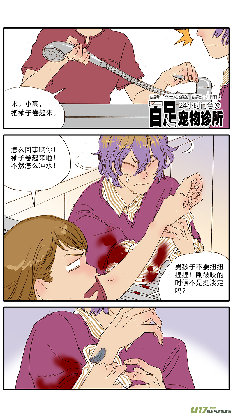 《百足宠物诊所》041 人被犭咬伤的处理 第1页