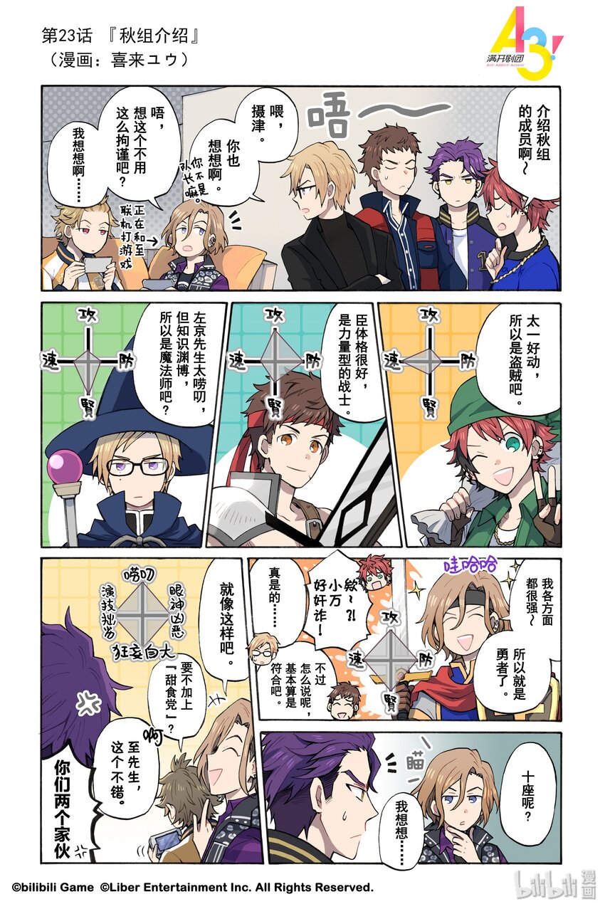 《A3! MANKAI漫开宣言》23 秋组介绍 第1页