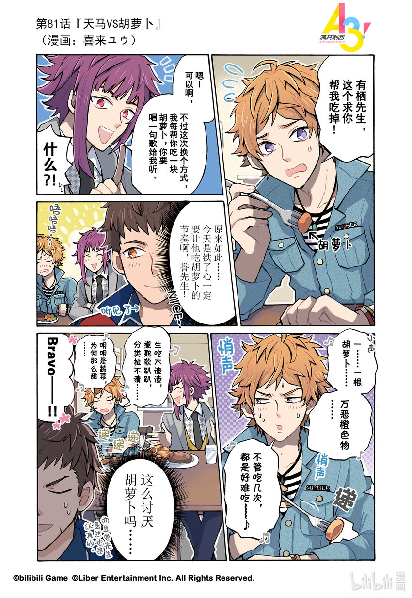 《A3! MANKAI漫开宣言》81 天马VS胡萝卜 第1页