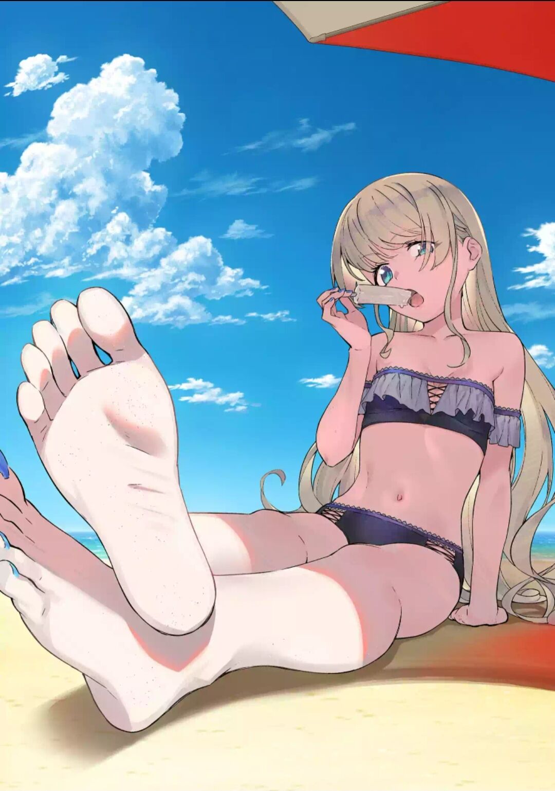 《与变成了异世界美少女的大叔一起冒险》泳装大叔 第1页