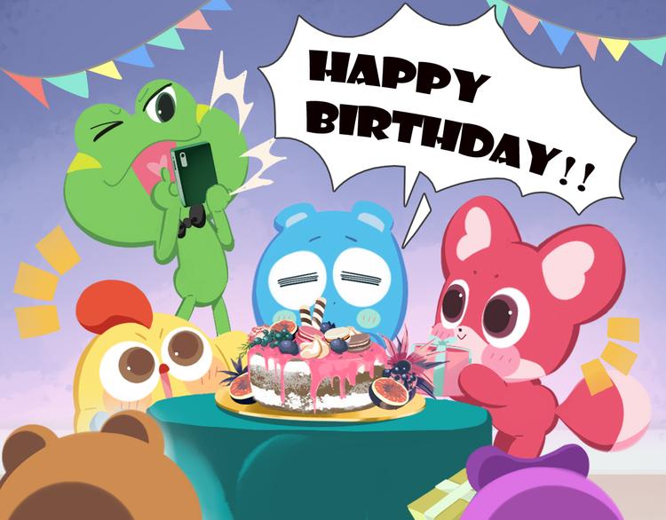 《消消乐萌萌团》短篇漫画26 生日吃播 第1页