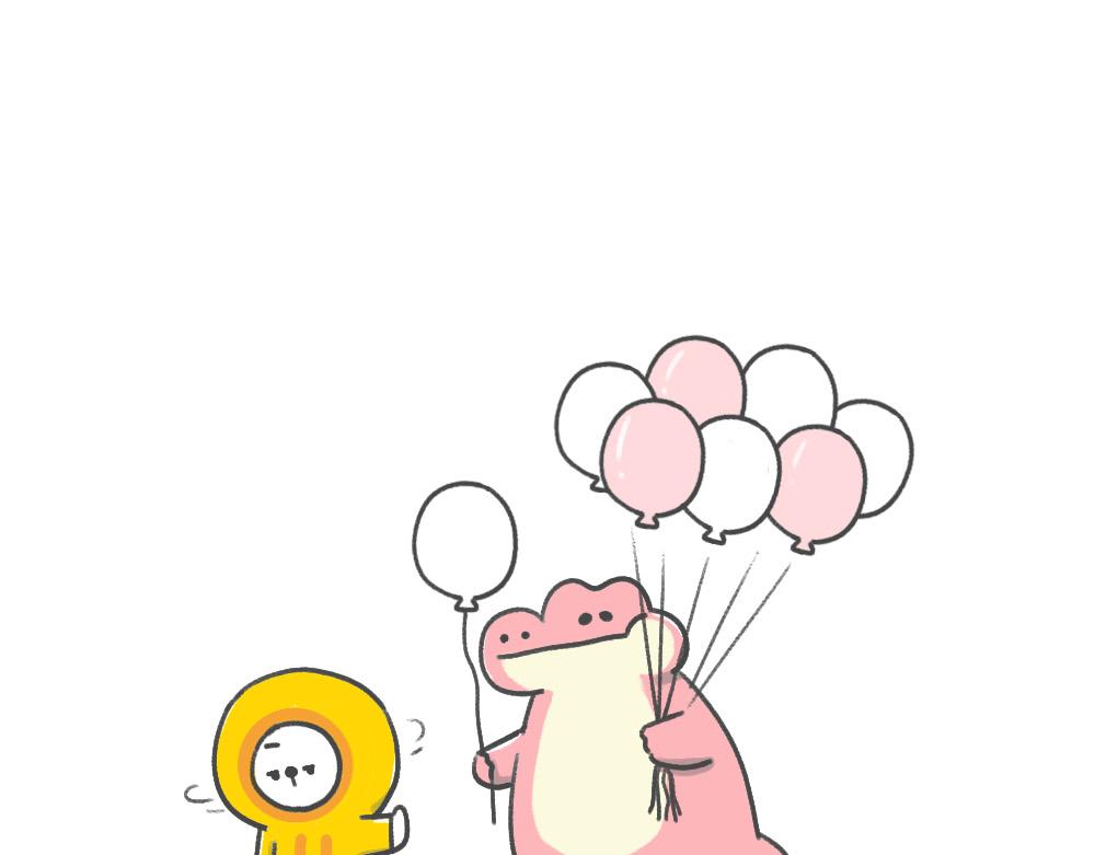 《鳄里斯和鱼英俊》我想送你个幸运气球，请你抓好 第1页