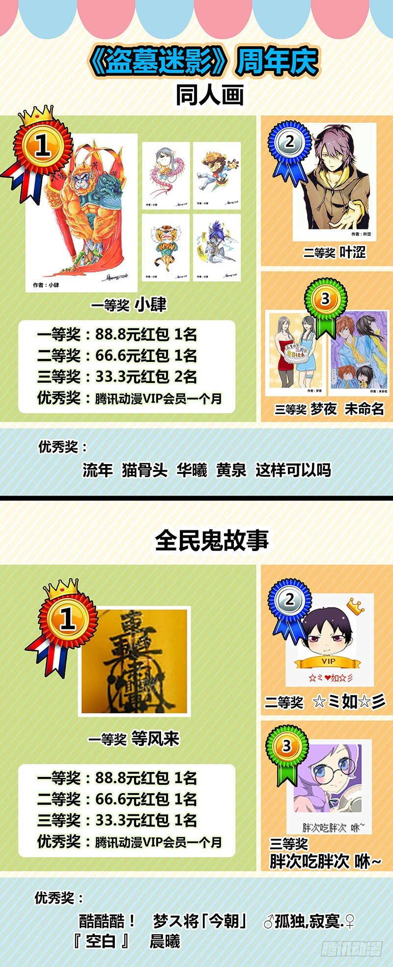 《盗墓迷影》同人画-全民鬼故事 获奖名单 第1页
