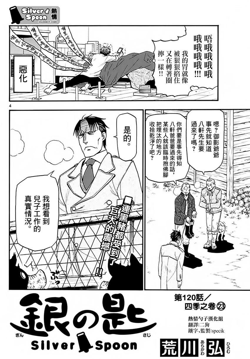 《白银之匙》第120话 四季之卷23 第4页