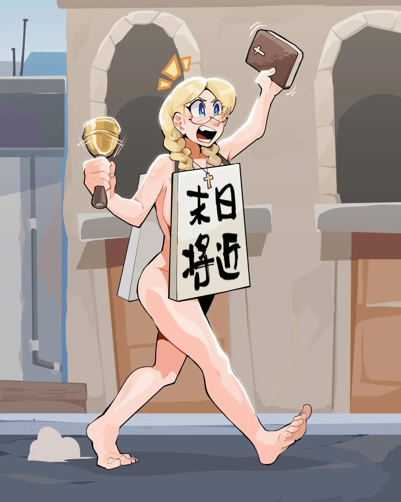 《Differland推特漫画》在宣传着什么的女人 第1页