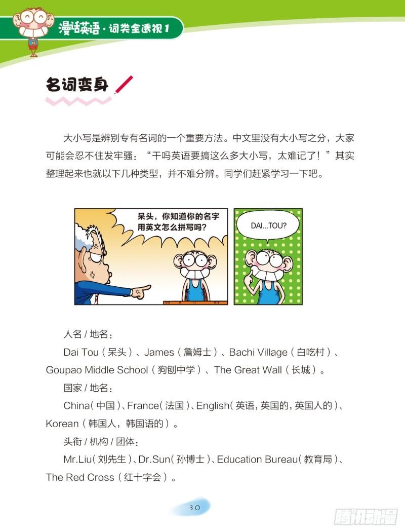 《爆笑校园大课堂-漫话英语》05 名词（1） 第4页