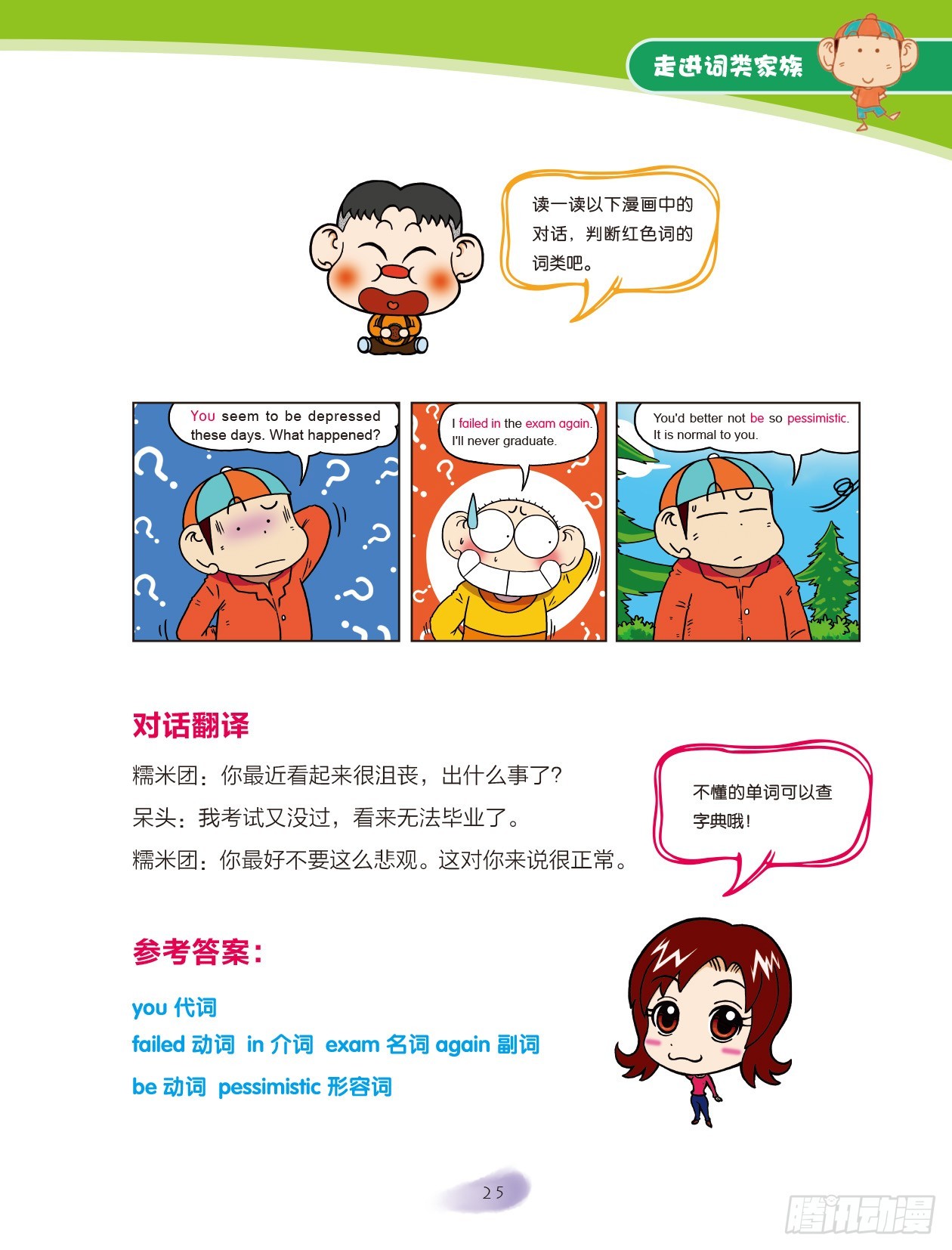 《爆笑校园大课堂-漫话英语》04 走进词类家族（4） 第7页