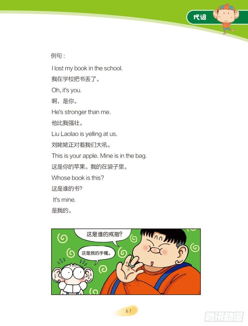 《爆笑校园大课堂-漫话英语》11 代词（1） 第3页