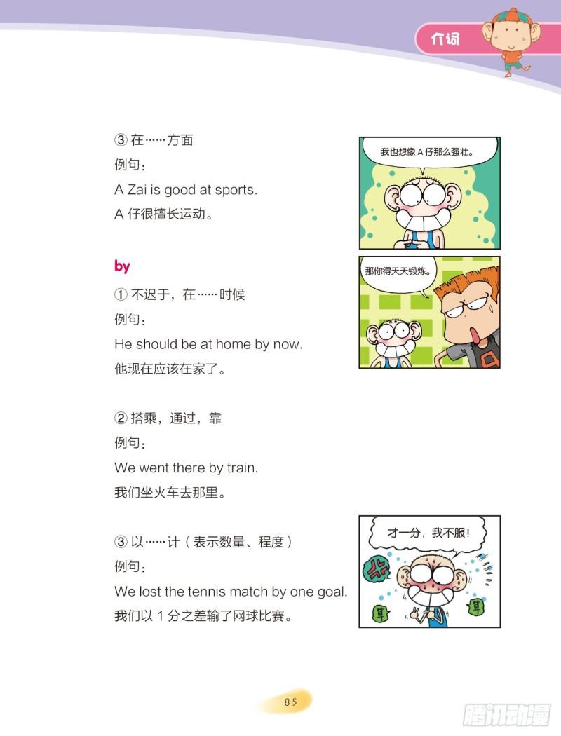 《爆笑校园大课堂-漫话英语》34 介词（2） 第4页