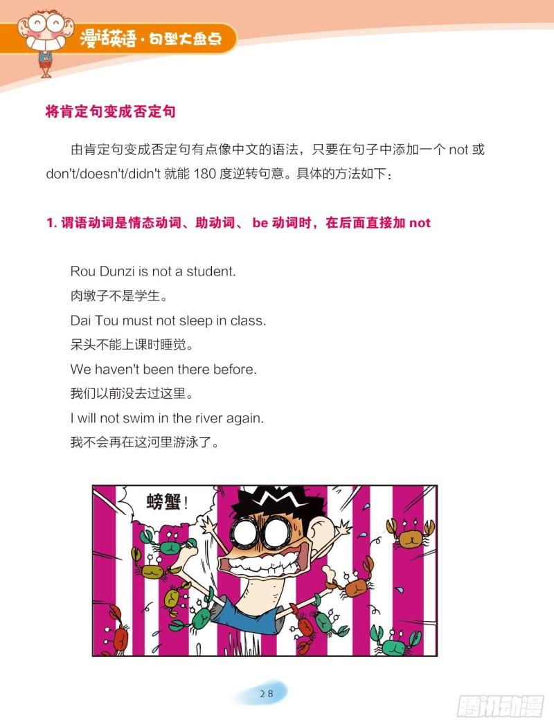 《爆笑校园大课堂-漫话英语》46 四大英语句型（1） 第6页