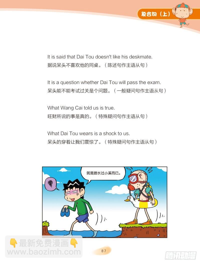 《爆笑校园大课堂-漫话英语》56 复合句（2） 第2页