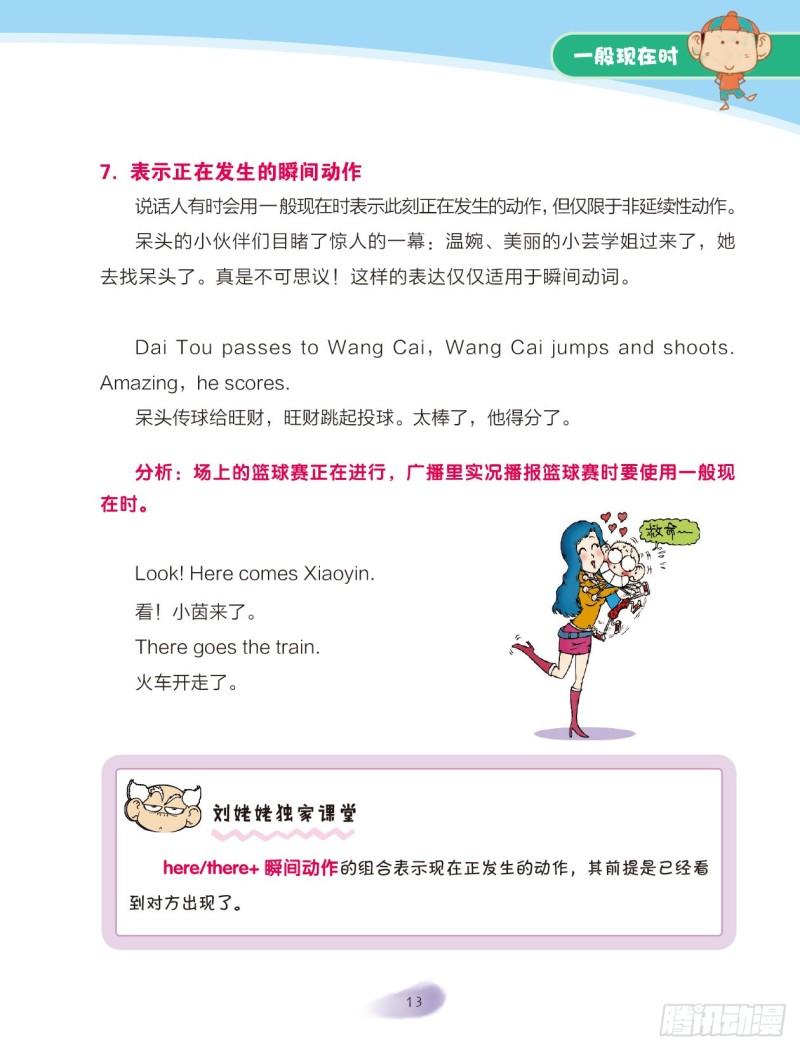 《爆笑校园大课堂-漫话英语》66 一般现在时（2） 第6页