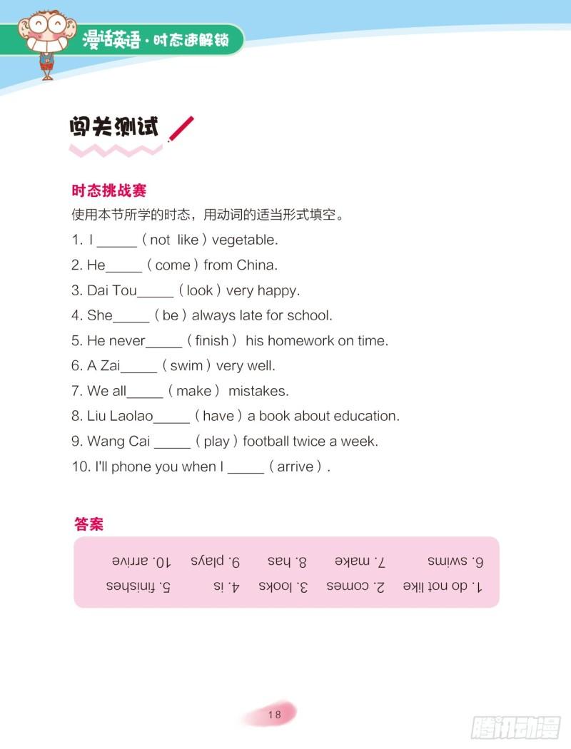 《爆笑校园大课堂-漫话英语》67 一般现在时（3） 第5页