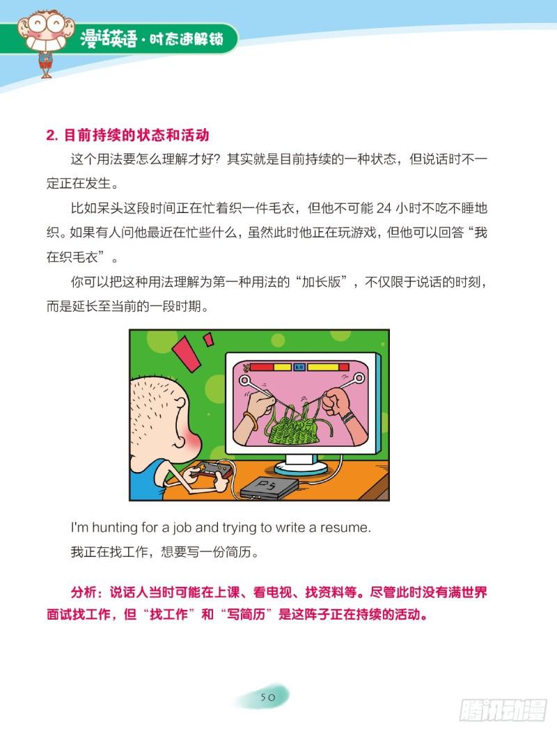 《爆笑校园大课堂-漫话英语》72 现在进行时（1） 第4页