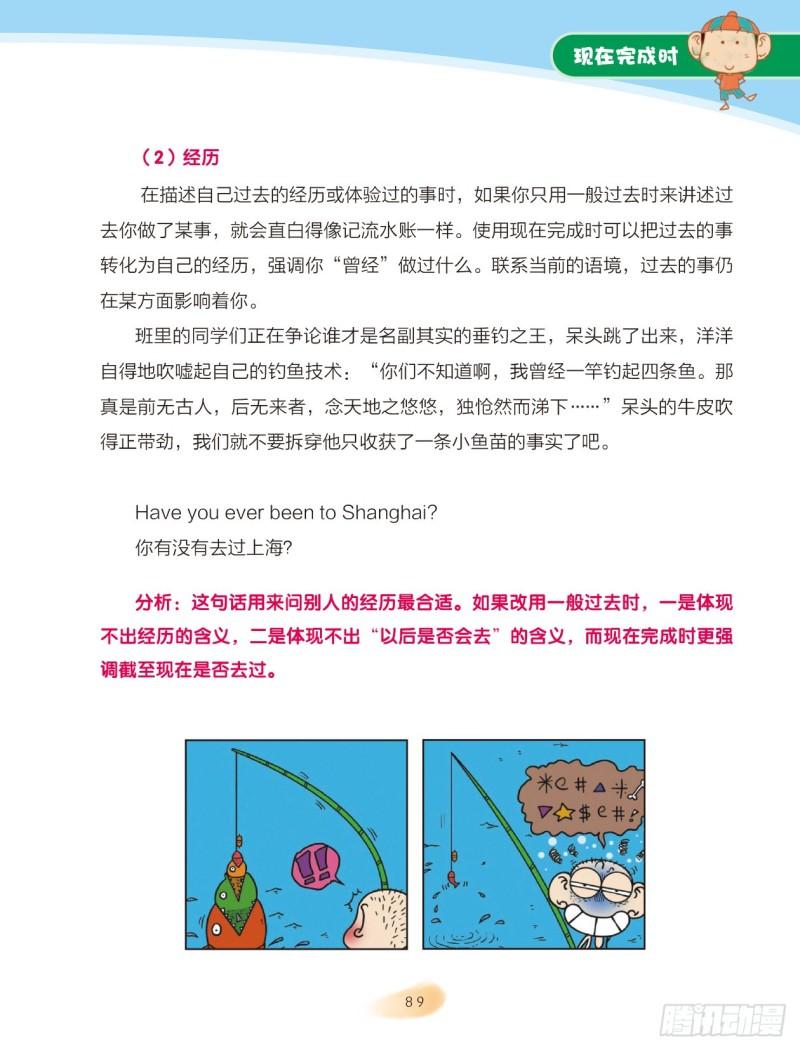 《爆笑校园大课堂-漫话英语》78 现在完成时（2） 第2页