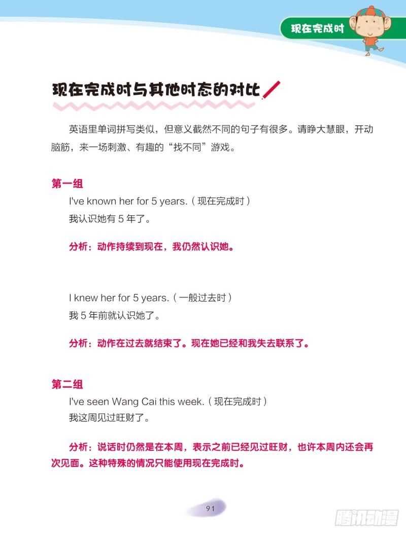 《爆笑校园大课堂-漫话英语》78 现在完成时（2） 第4页