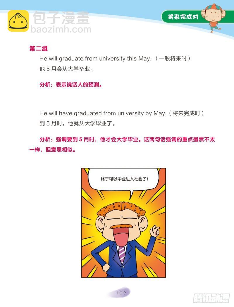 《爆笑校园大课堂-漫话英语》80 将来完成时 第7页