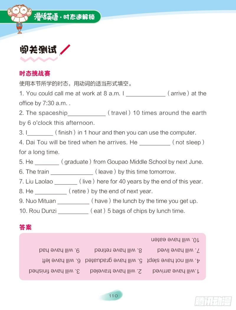 《爆笑校园大课堂-漫话英语》80 将来完成时 第8页