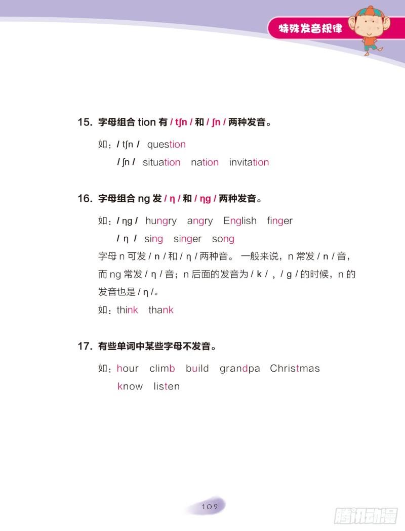《爆笑校园大课堂-漫话英语》102 特殊发音规律（2） 第4页