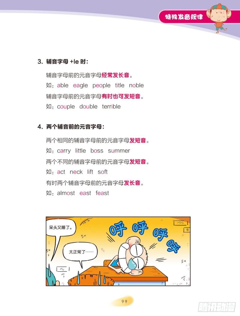 《爆笑校园大课堂-漫话英语》101 特殊发音规律（1） 第3页