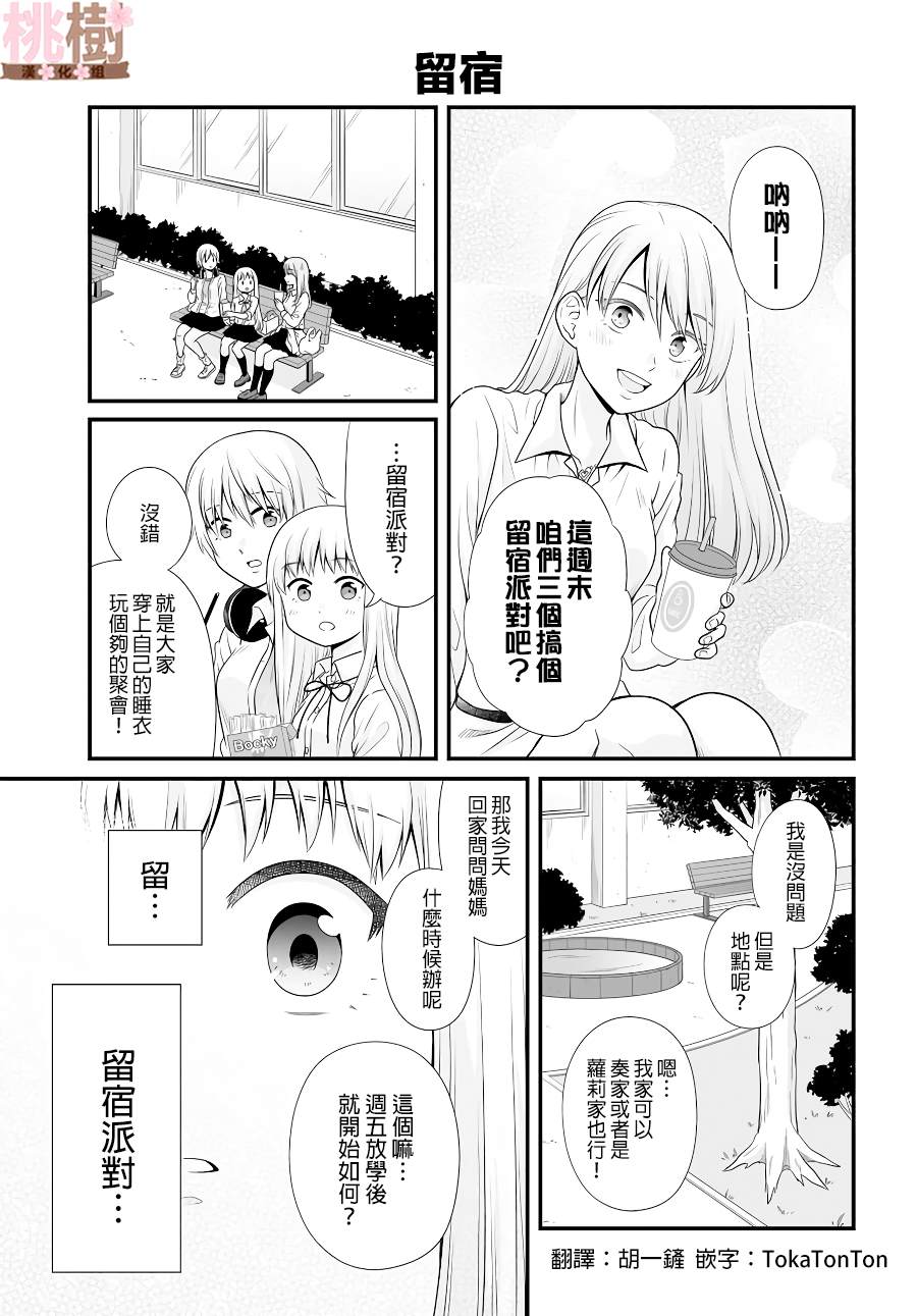 《女高中生的虚度日常》第95话 留宿 第1页
