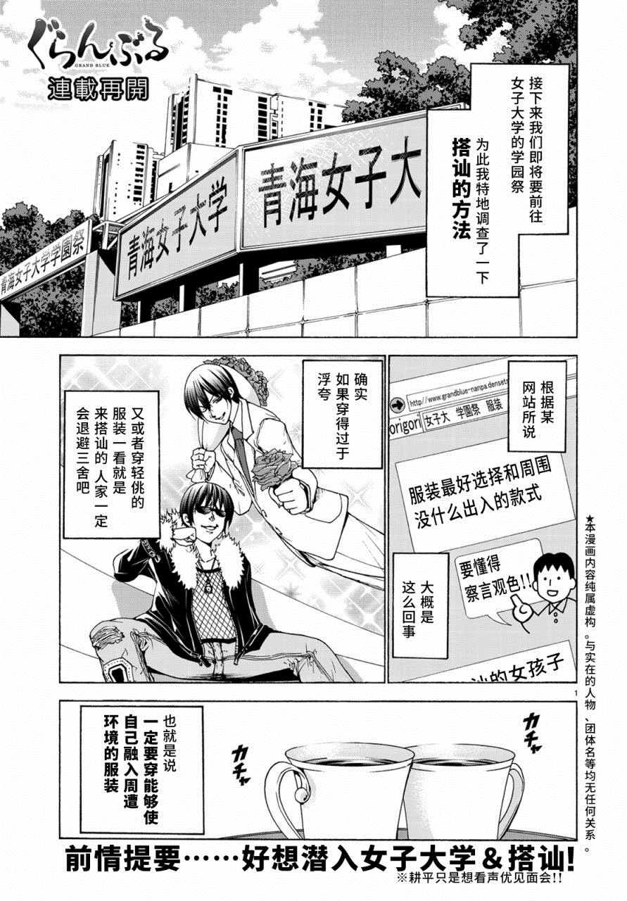 《GrandBlue》第24话 第一次去女子大 第2页