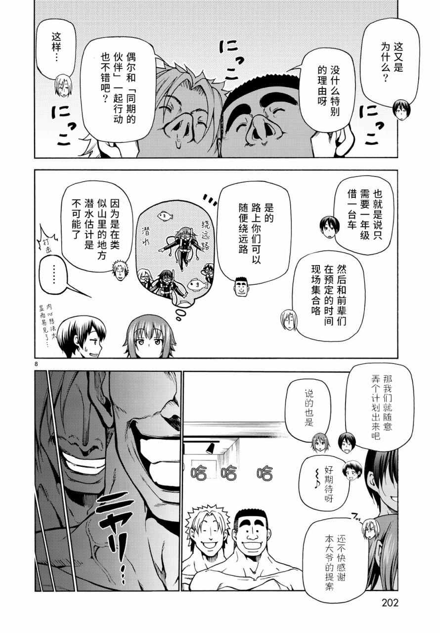 《GrandBlue》第33话 成人的林间学校 第8页