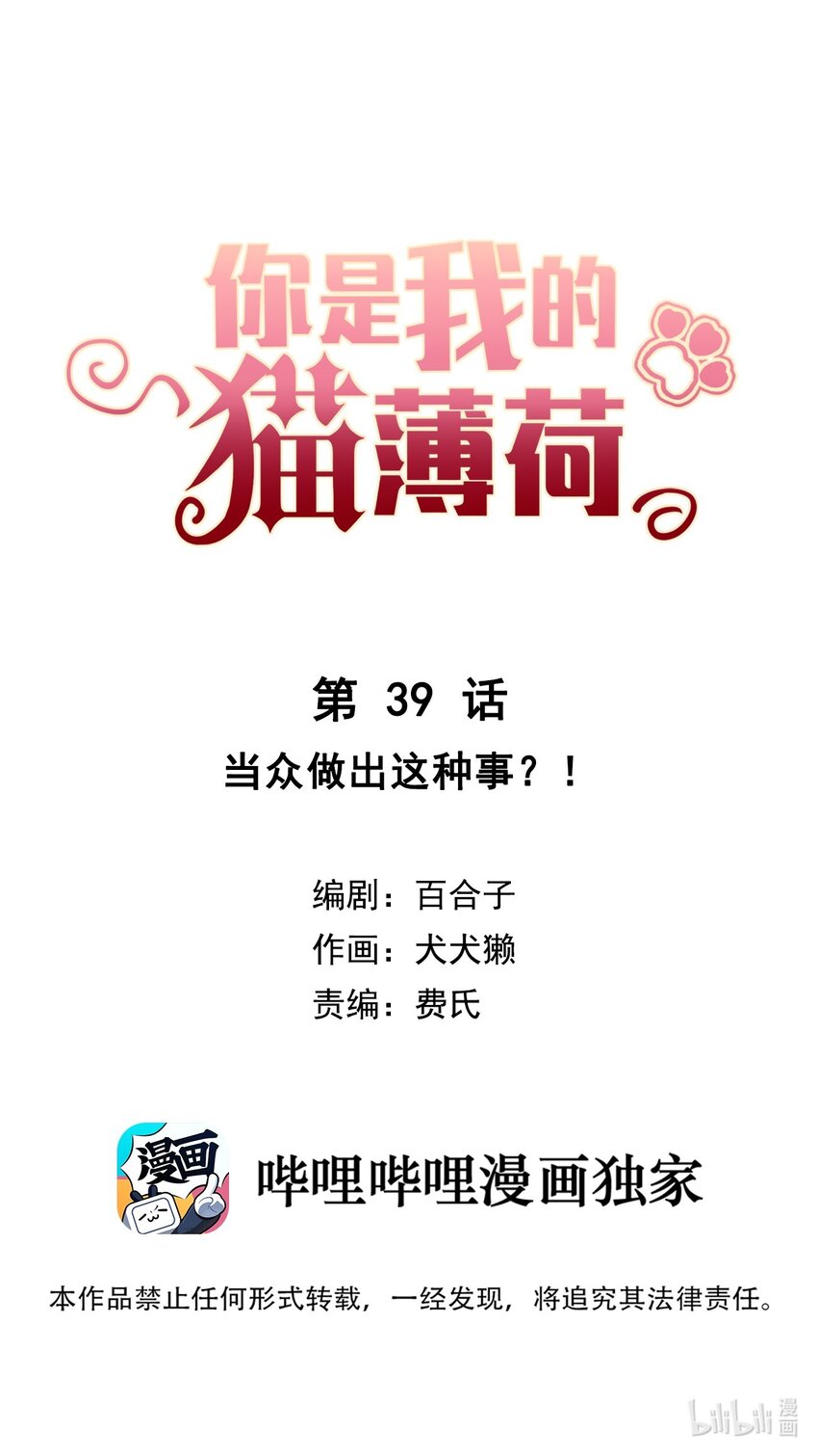 《你是我的猫薄荷》039 当众做出这种事？！ 第1页