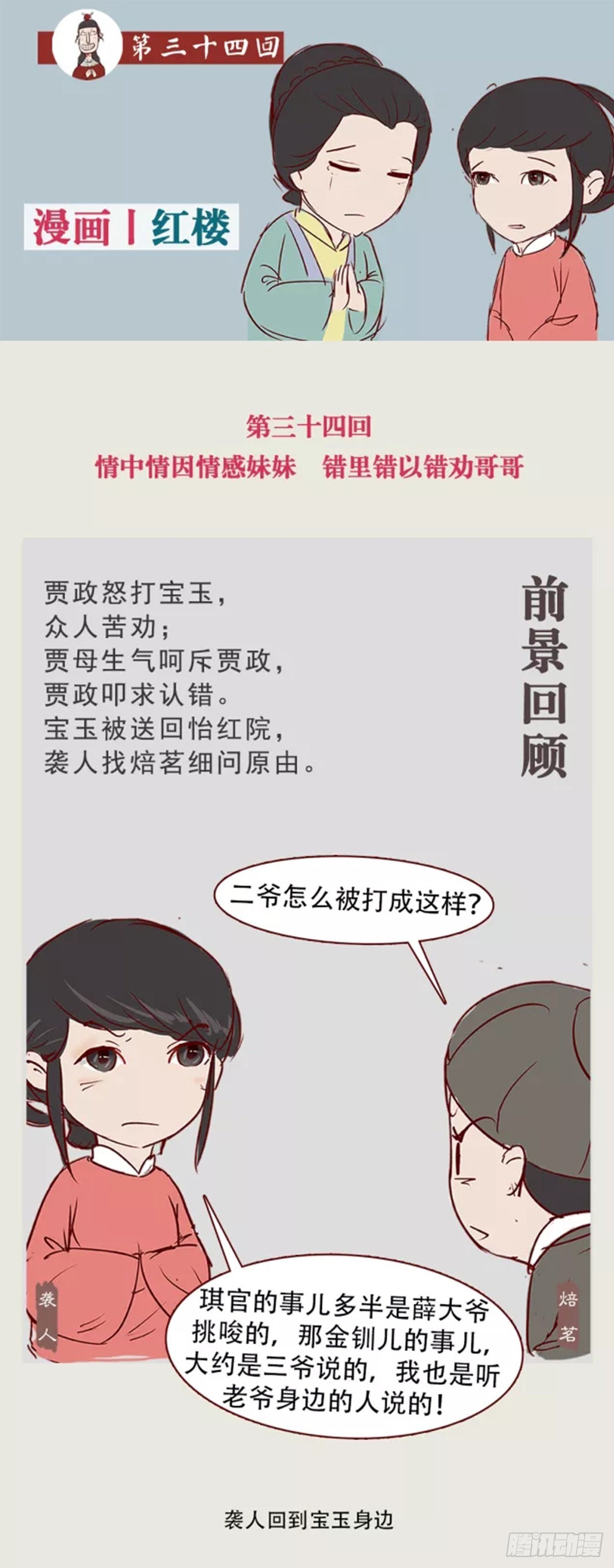 《漫画《红楼梦》》第三十四回 第1页