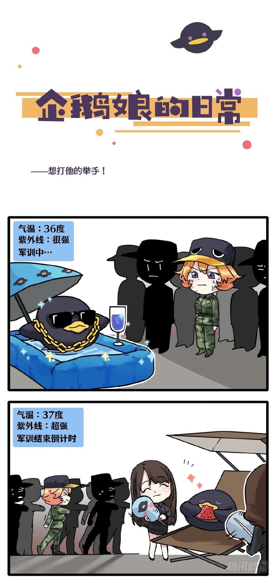 《企鹅娘的日常》第6章-想打它的举手！ 第1页