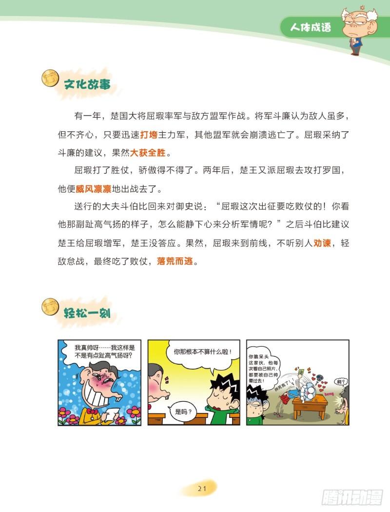 《爆笑校园大课堂-漫话成语》26 人体成语（4） 第4页
