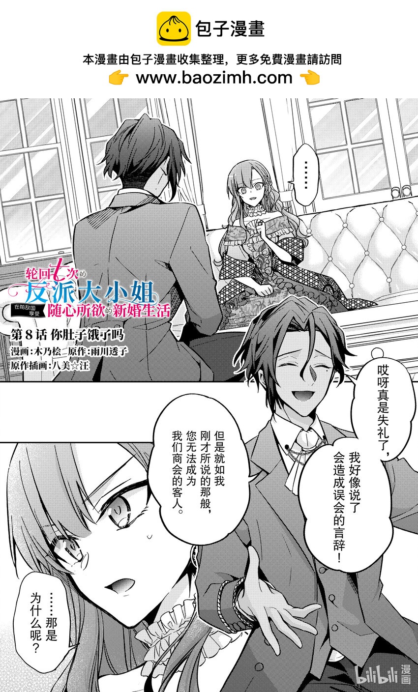 《轮回七次的反派大小姐，在前敌国享受随心所欲的新婚生活》8 你肚子饿了吗 第1页